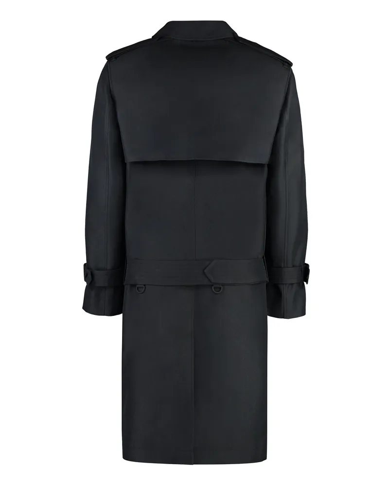 Burberry Men's Trench Coat Black Polyester Raincoats Black