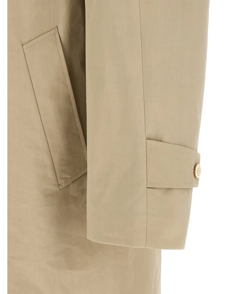Prada Cotton Trench Coat — Beige Beige