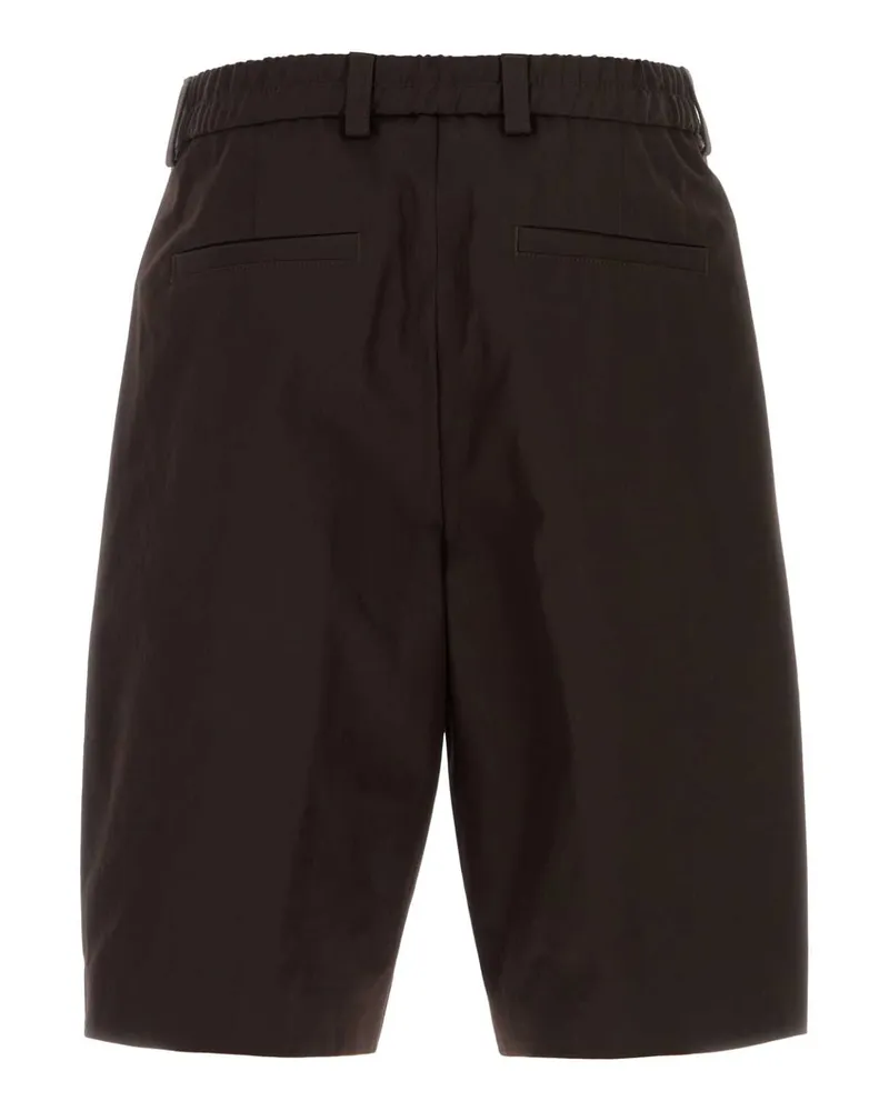 HUGO BOSS Men's Black Cotton Bermuda Shorts Mediumbrown Exterior Brown