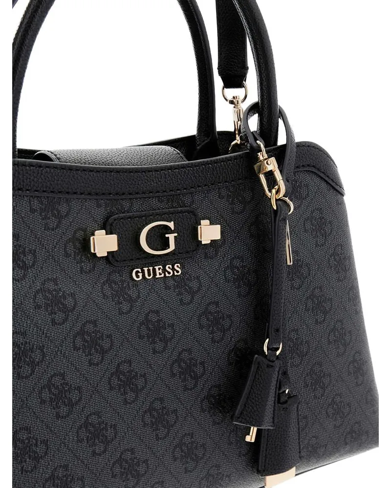 Guess Women's Satchel Bag Coal Logo Polyurethane - Satchel-Bags Black