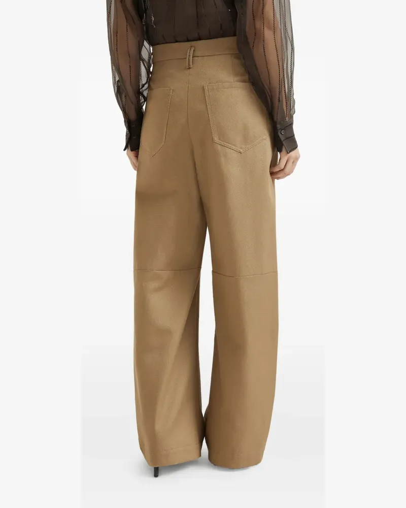 Brunello Cucinelli Women's Cotton Trousers Aw25 W Camel