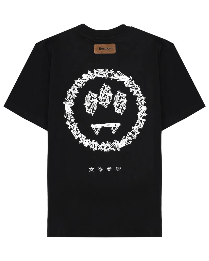 BARROW Cotton Logo-Printed T-Shirt — Black Black