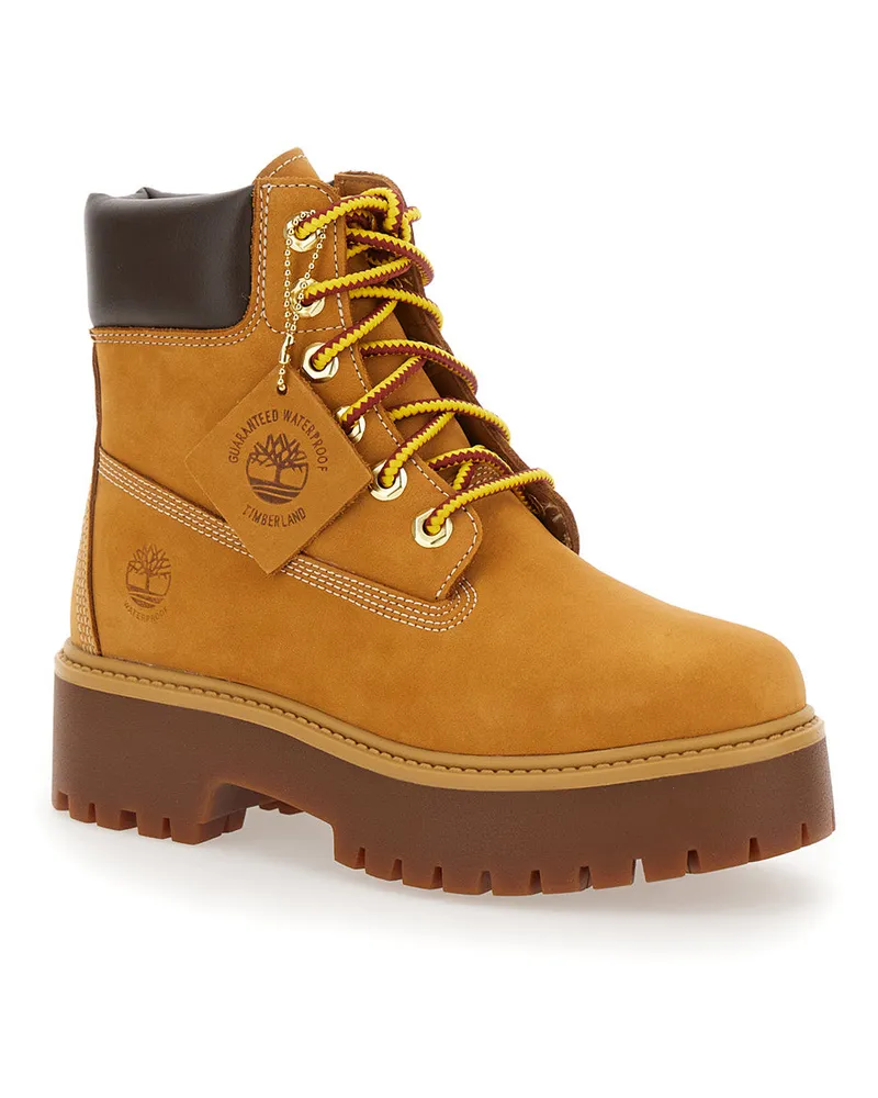 Timberland Women's Ankle Boots Nubuck Beige Leather Beige