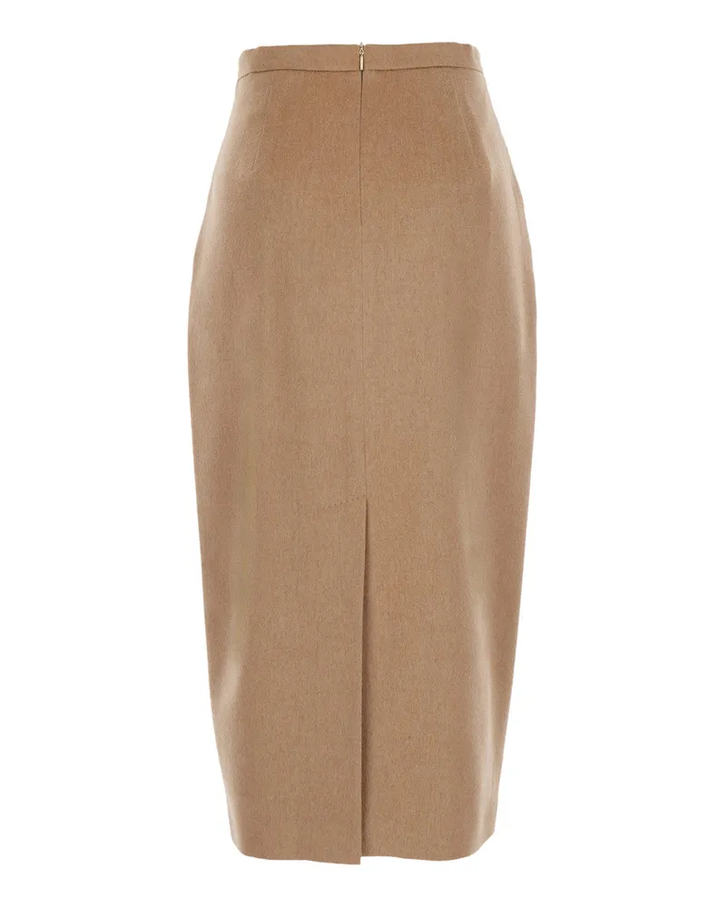 Max Mara Women's Skirt Tenuta Beige Wool Beige