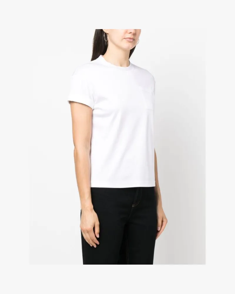 Kiton Women's Patch-Pocket Cotton T-Shirt Aw23 W White