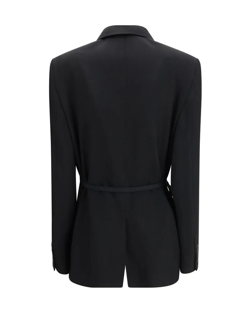 Balenciaga Women Black Wool Coat Clothing Black