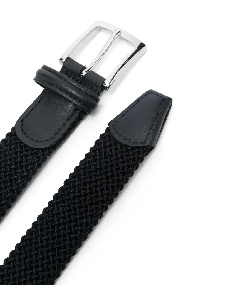 Kiton Men's Woven Belt Navy Aw26 M Navy