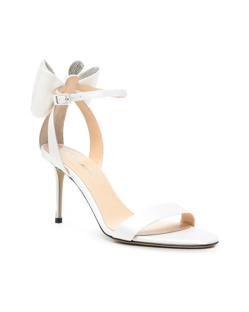 Mach & Mach Crystal-Embellished Bow Sandal — White White