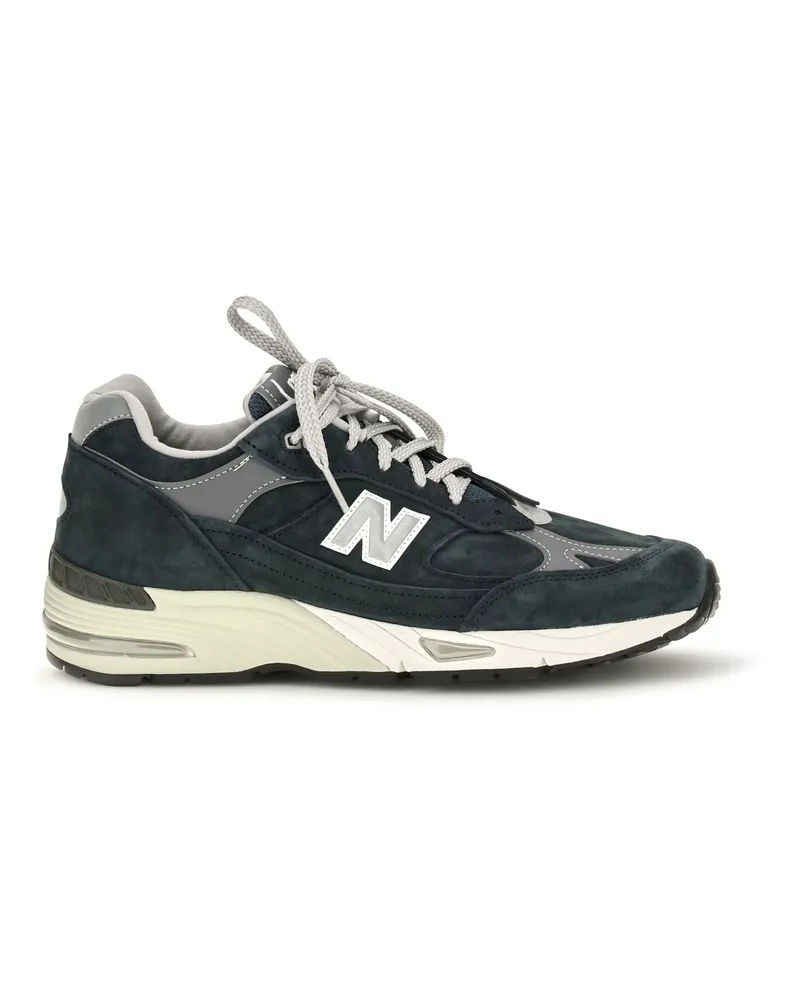New Balance Suede and Nylon Sneakers — Navy Navy