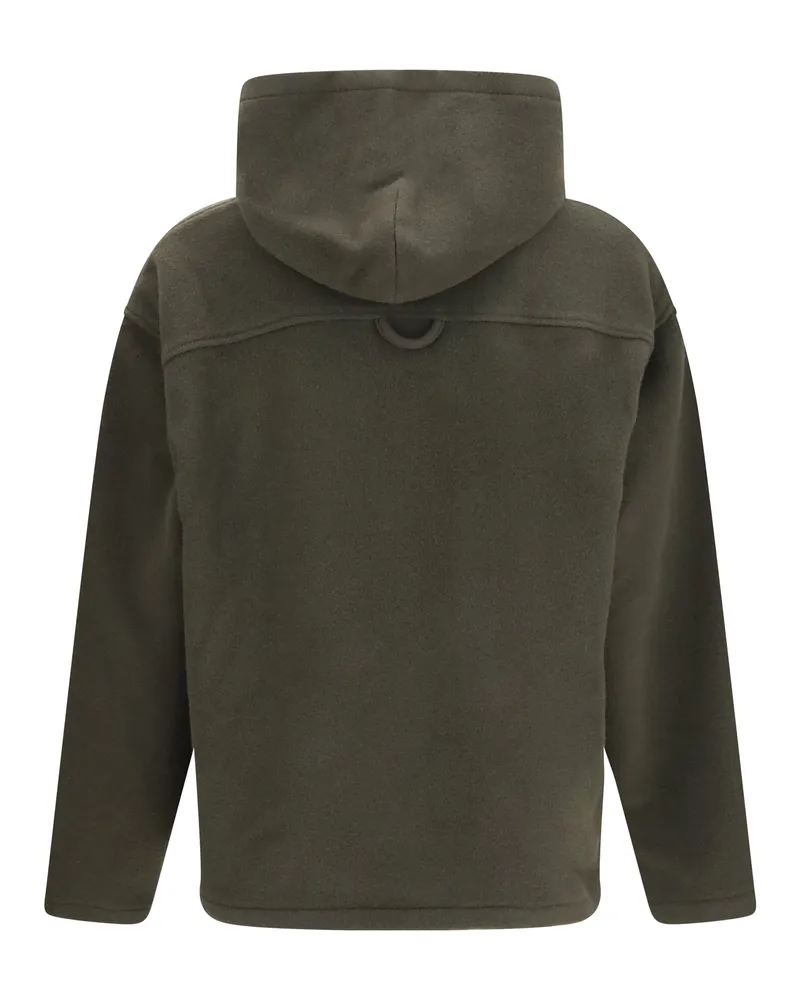 Rier Unisex Hooded Sweater Taupe Fleece Wool Ovis Aries Gray
