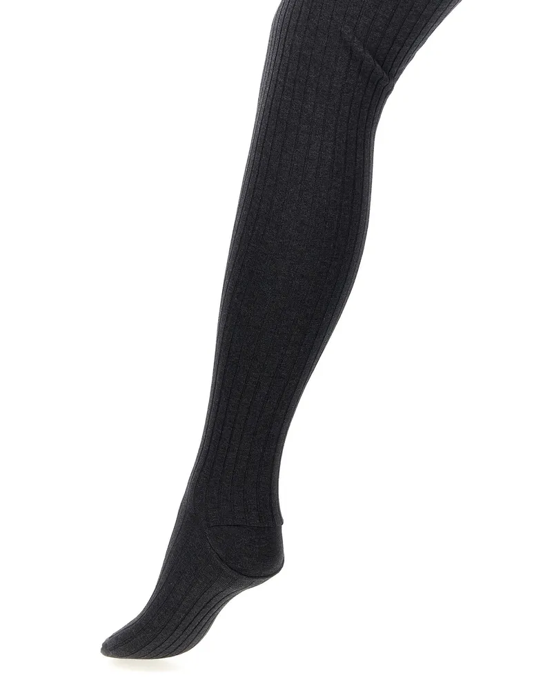 Prada Ribbed Cotton Tights 