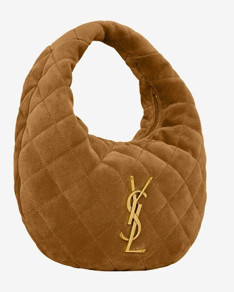 Saint Laurent Women's Handbag Icare Suede Light Brown Handbags Hand Bags Brown