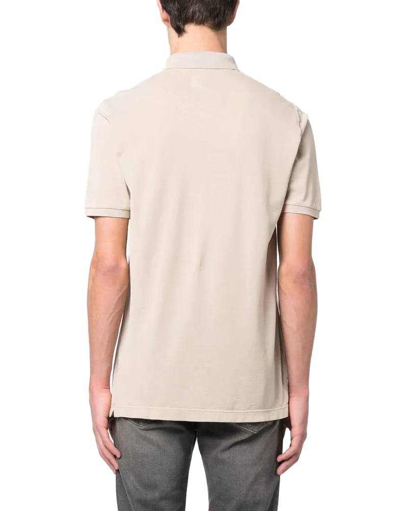 Fedeli Women's Short-Sleeve Polo Shirt Ss23 M Beige