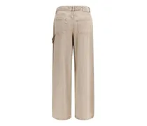 Women's Lauryn Jeans With Jeweled Cord Beige-Macrocistide Cotton; Lyocell