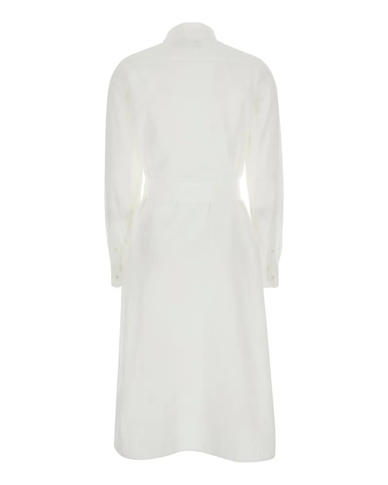Ralph Lauren Women's Dress With Classic Collar White Cotton White