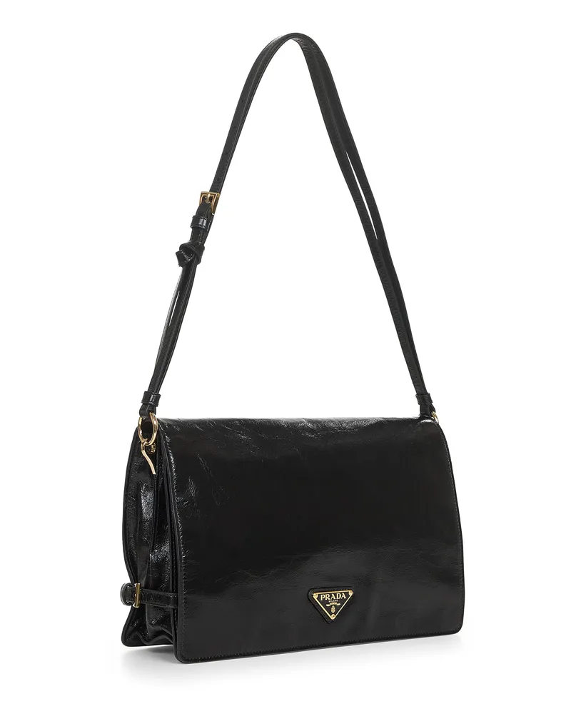Prada Women's Black Medium Shoulder Bag Calf Leather Black