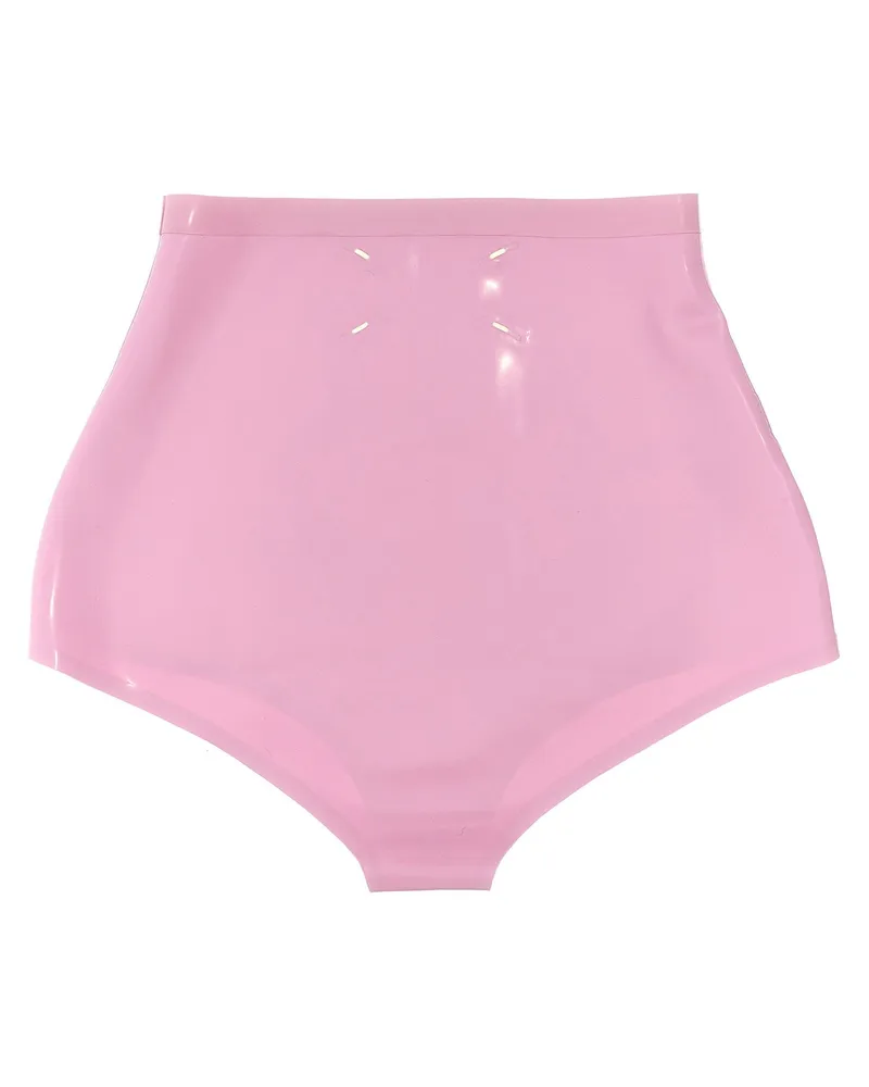 Maison Margiela Latex High-Waist Briefs — Pink Pink