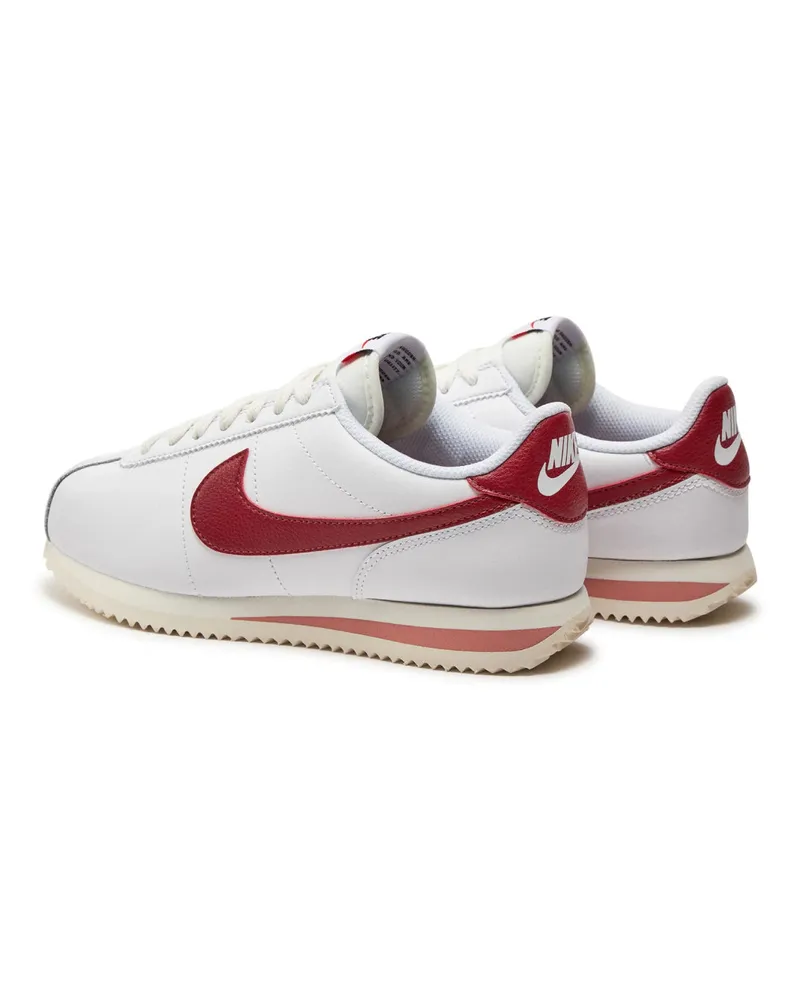 Nike Women's Cortez Cedar Red Sneakers White Shoes White
