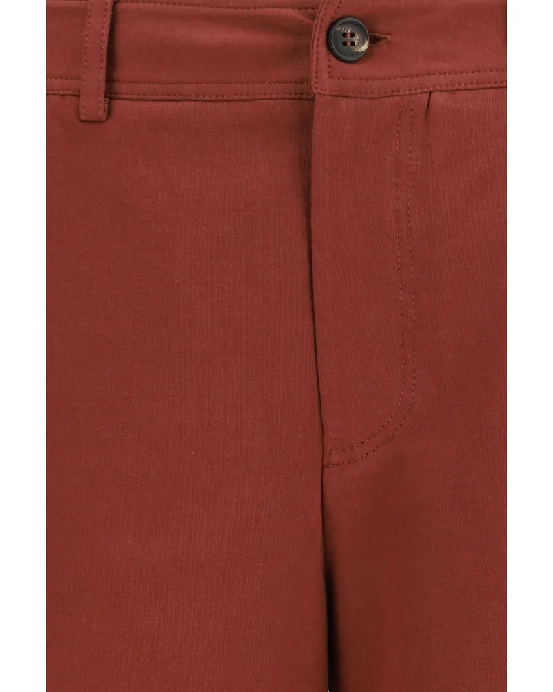 Brunello Cucinelli Women's Cotton Bermuda Shorts Red Pear Red