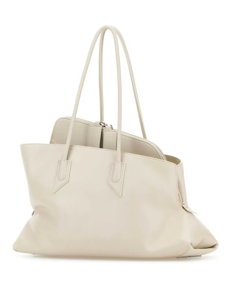 ATTICO Women's Ivory Leather Medium La Passeggiata Shoulder Bag Borse A Mano Ivory