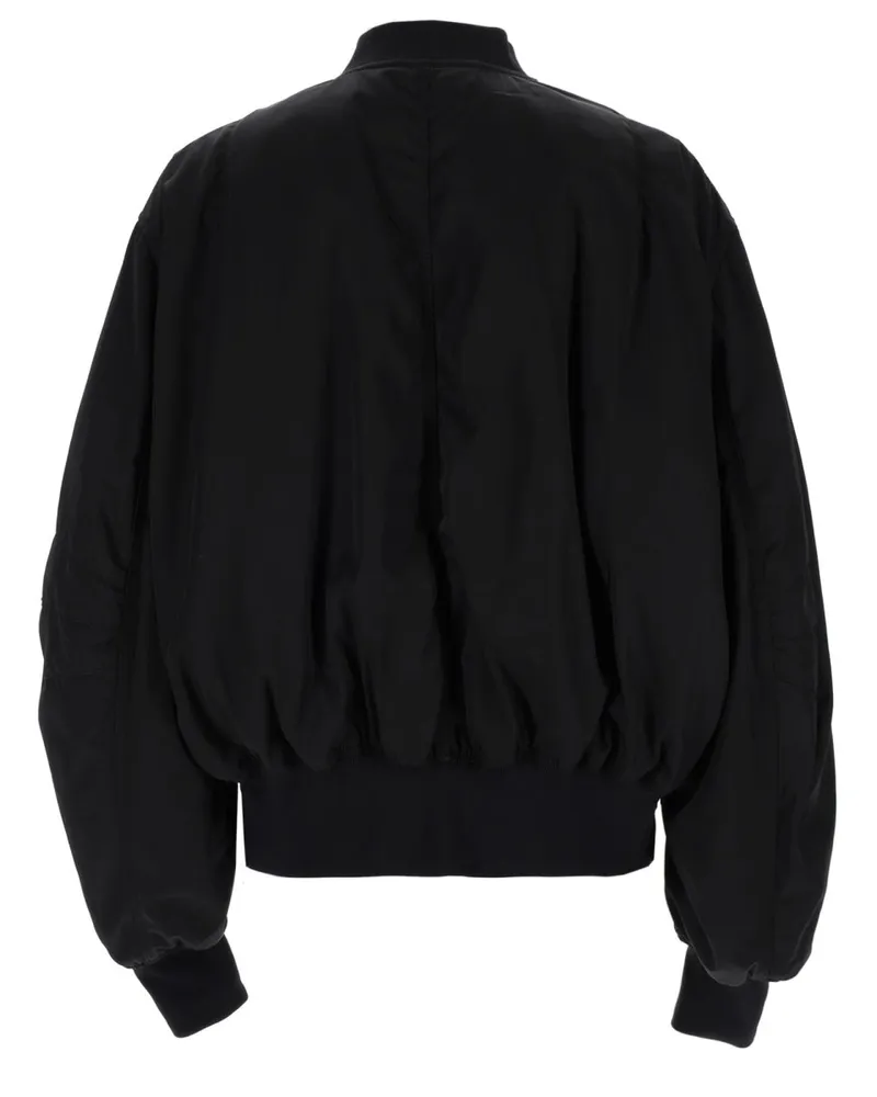 ATTICO Polyester Bomber Jacket — Black Black