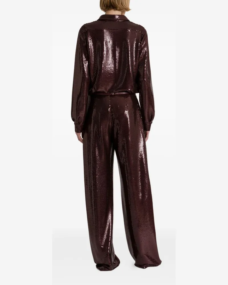 032c Sequined Blouse — Brown Brown