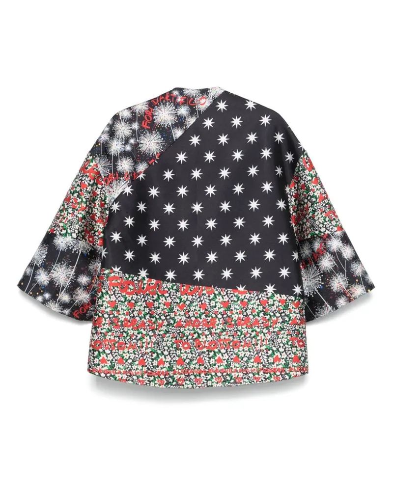 Alessandro Enriquez Patchwork Floral Print Tunic — Black Black