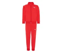 Zip-Closure Recycled Polyester Sweatshirt — Red