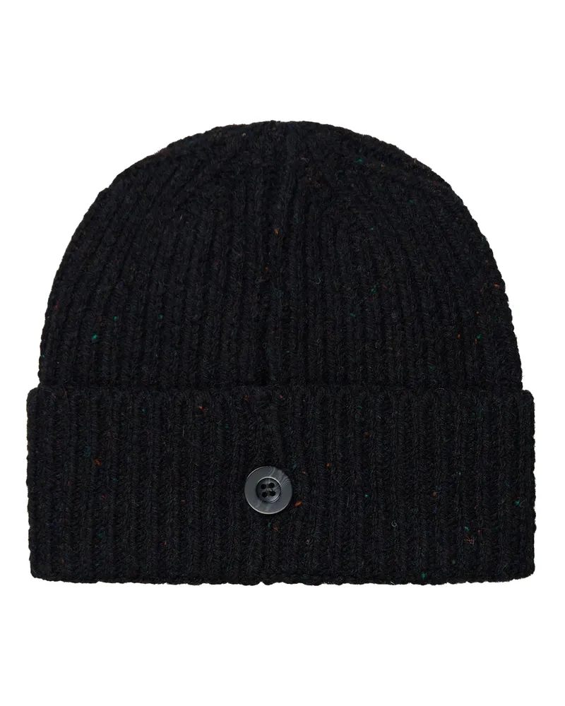 Carhartt WIP Men's Knitted Hat Anglistic Speckled Black 80-20 Wool-Cotton 80/20 Wool/cotton Black