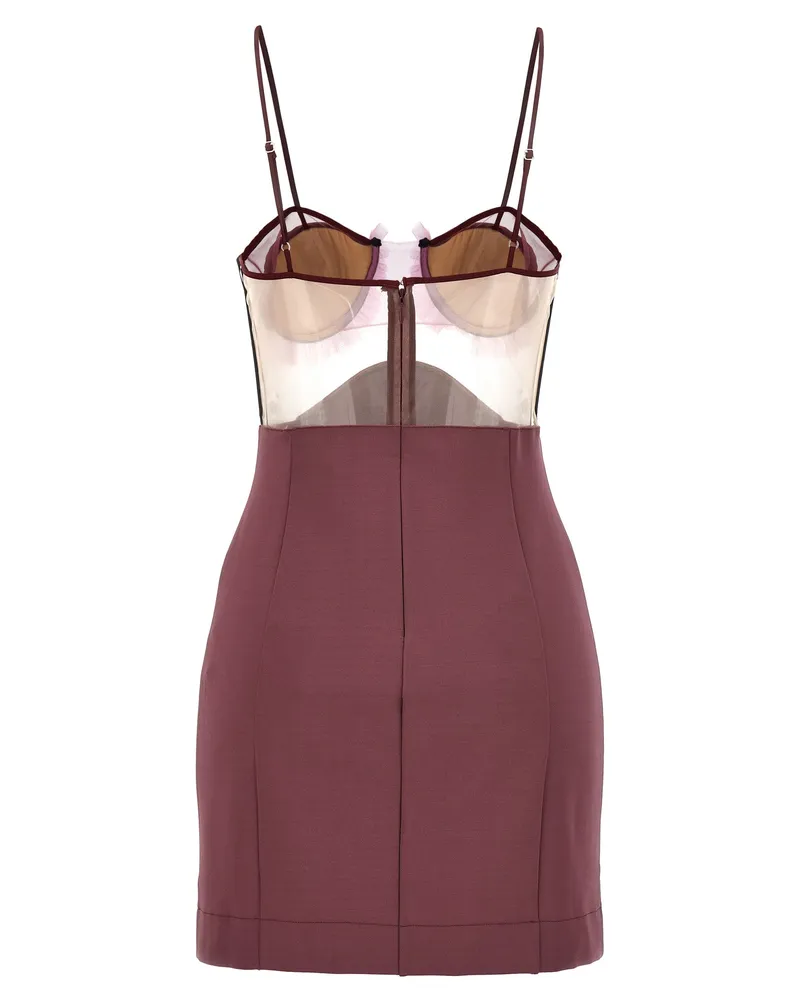 Nensi Dojaka Women's Purple Viscose Short Dress Purple