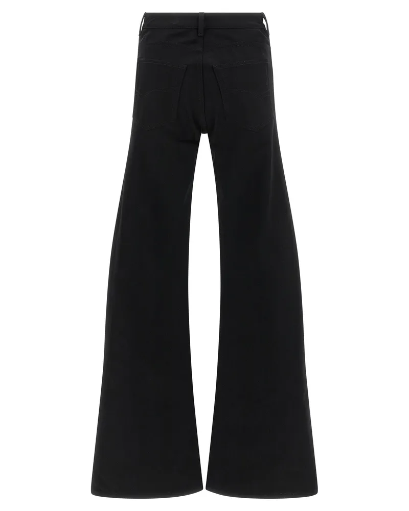 Balenciaga Women's Black Cotton Flared Jeans Clothing Black