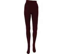 Diamond-Patterned Nylon Fishnet Pantyhose — Burgundy