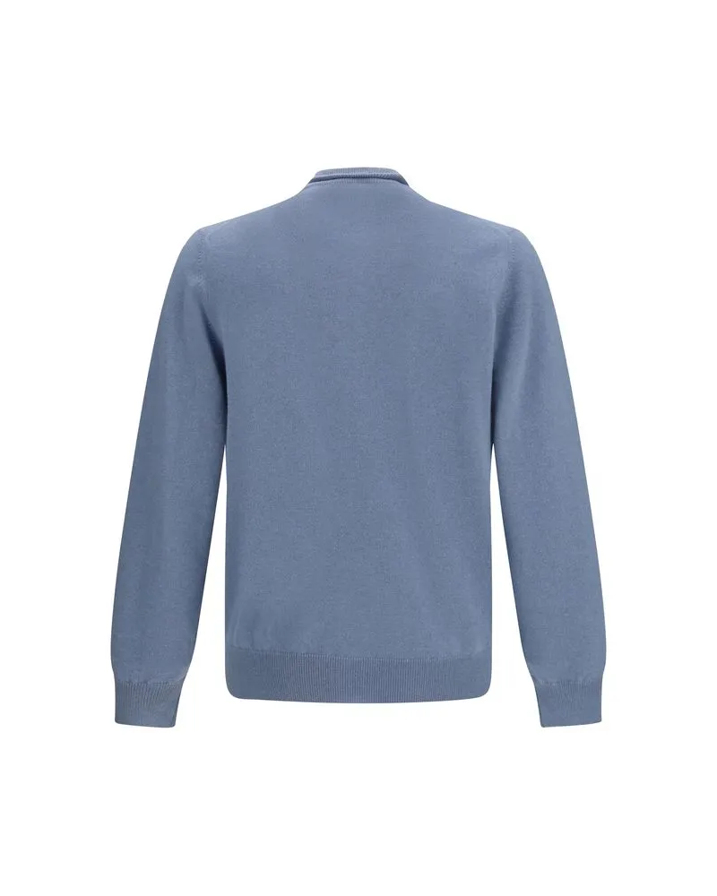 Brunello Cucinelli Men's Blue Cashmere Cardigan Clothing Blue