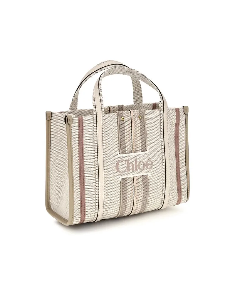 Chloé Woody Tote Bag — Beige Beige