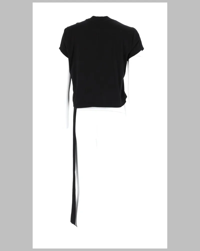 DRKSHDW by Rick Owens Cropped Cotton T-Shirt — Black Black