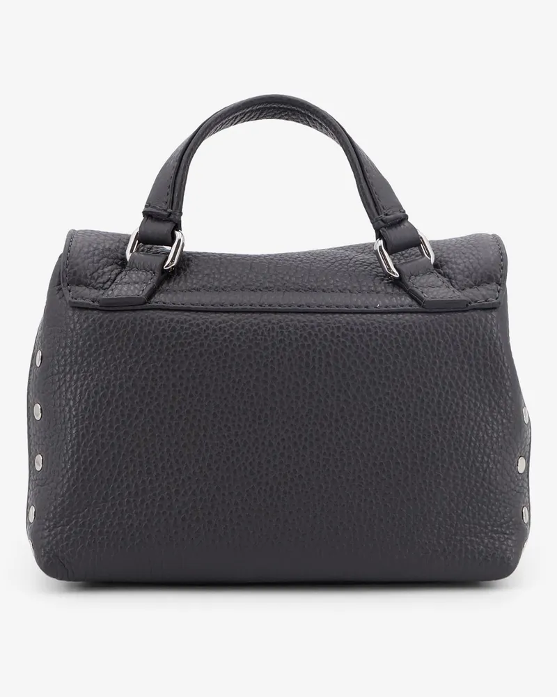 Zanellato Women's Crossbody Bag Postina Baby Hammered Leather Grey Shoulder Gray