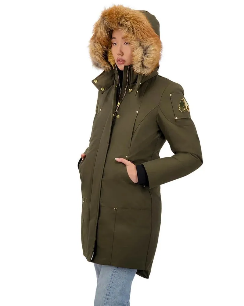 Moose Knuckles Women's Army Cotton Jacket Coat Clothing Green