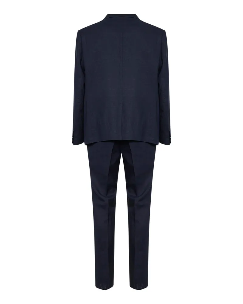 Hevò Men's Suit Galatina Blue Linen Suits Navy