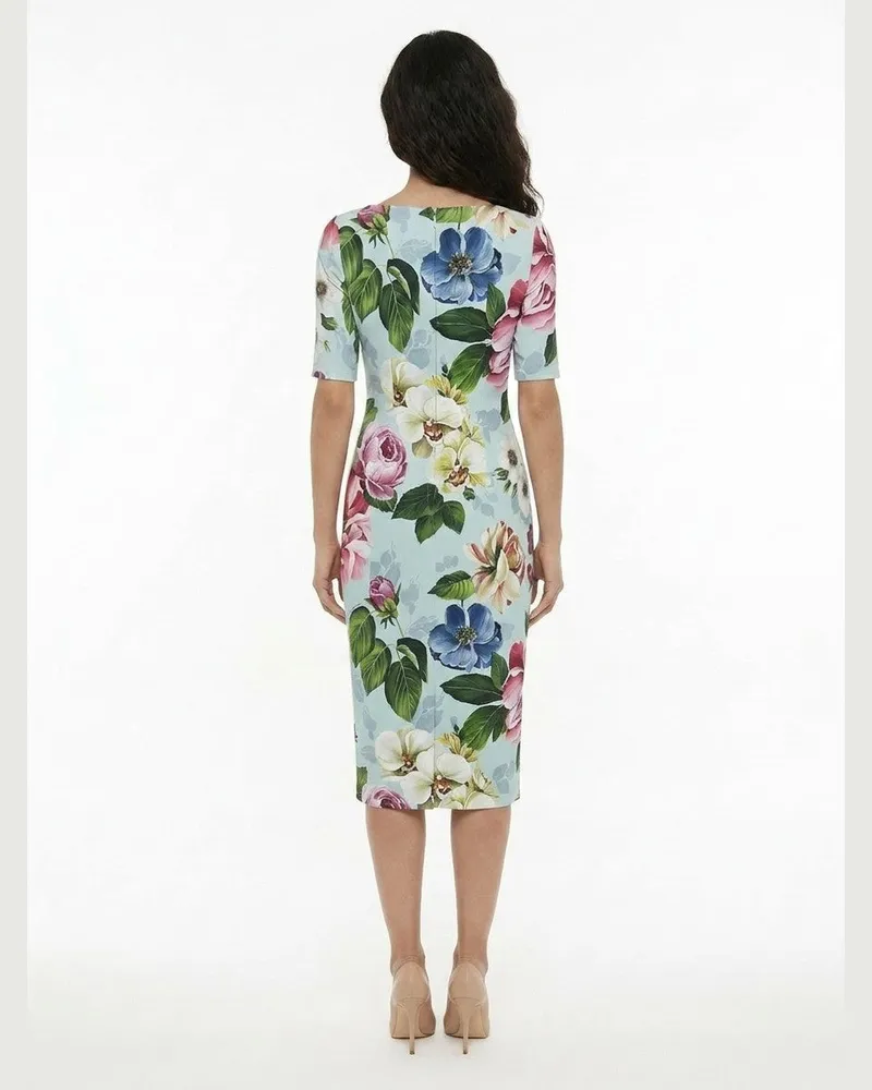 Dolce & Gabbana Floral-Print Dress — Blue Blue