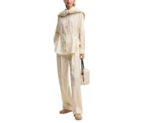 Wool-Gabardine Tailored Trousers — White
