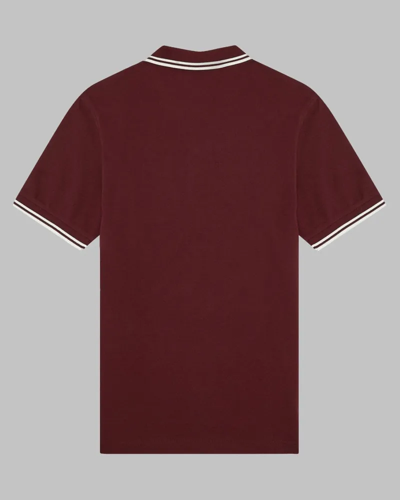 Fred Perry Logo-Embroidered Polo Shirt — Red Red