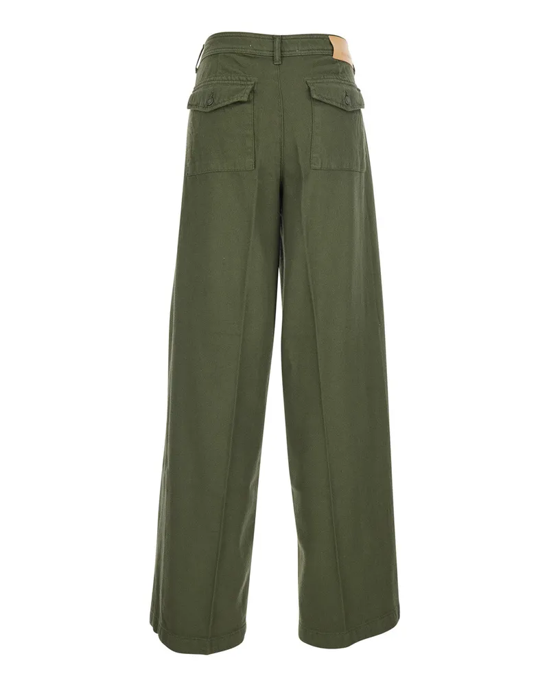 ..,merci Women's Five-Pocket Jeans Green Cotton Green