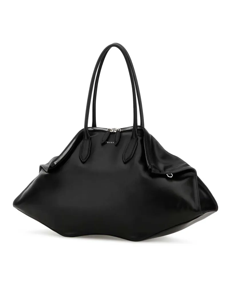 Alexander McQueen Women's Black Leather Maxi Manta Shoulder Bag Blacksilver Borse A Mano Black