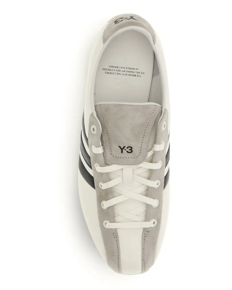 adidas Men's Sneakers Field Off-White-Black-Light Brown Calf Leather Trainers Off-white/black/light Beige