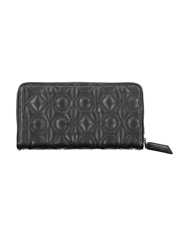 Calvin Klein Quilted Polyurethane Wallet — Black Black