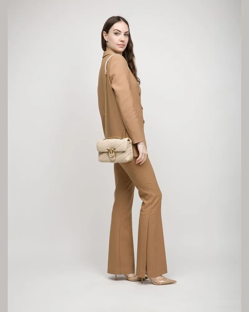 Pinko Love Puff Mini Crossbody Bag — Beige Beige