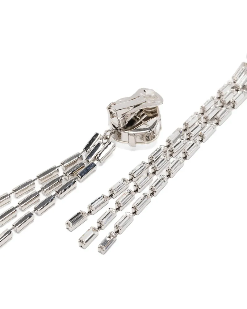 Alessandra Rich Women's Silver Glass Earrings Silver