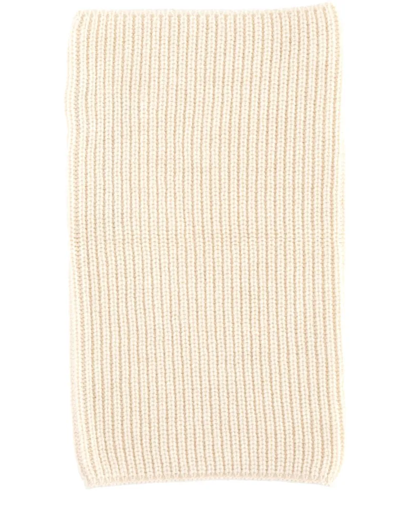 Christophe Lemaire Alpaca Wool Blend Snood Scarf — White White
