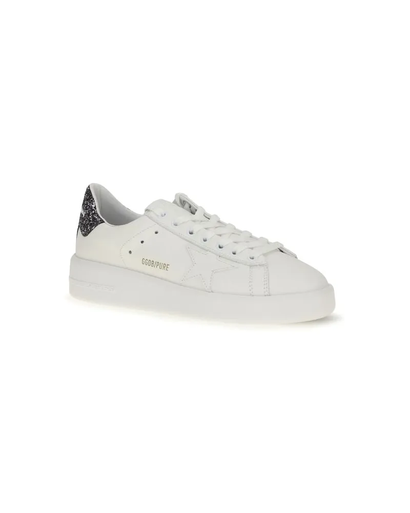 Golden Goose Women's White Calf Leather Bos Taurus Low Top Sneakers White