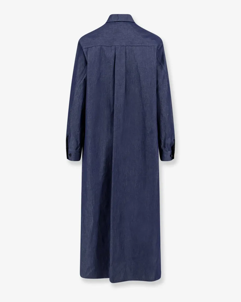 Hevò Women's Cotton Chemisier Dress Blue Blue